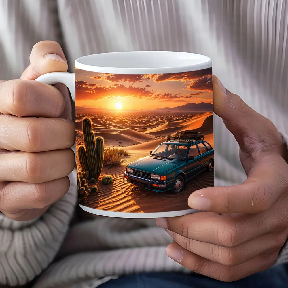 Subaru Wagon Desert Sunset Sand Dunes – Mugs