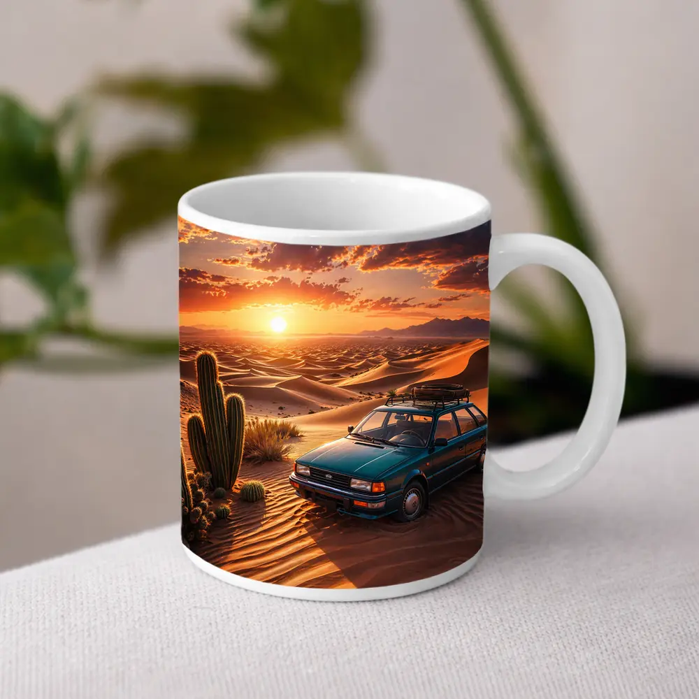 Subaru Wagon Desert Sunset Sand Dunes – Mugs