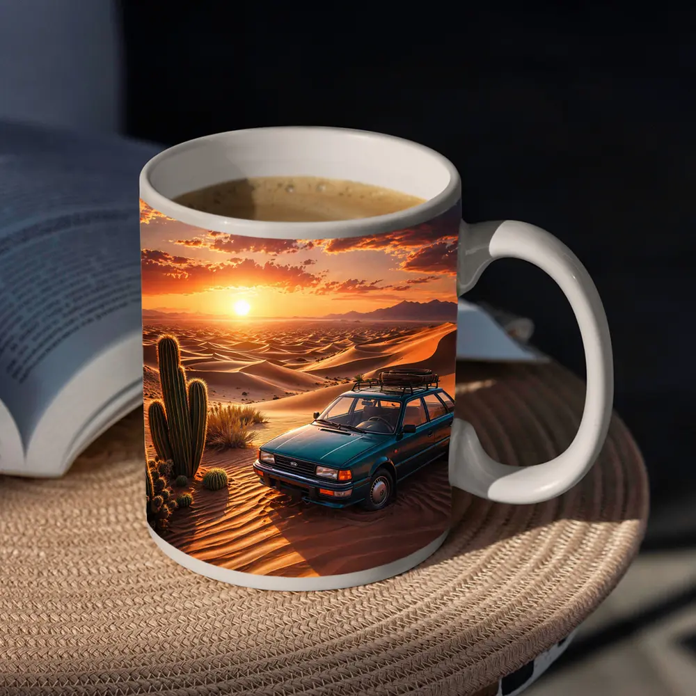 Subaru Wagon Desert Sunset Sand Dunes – Mugs
