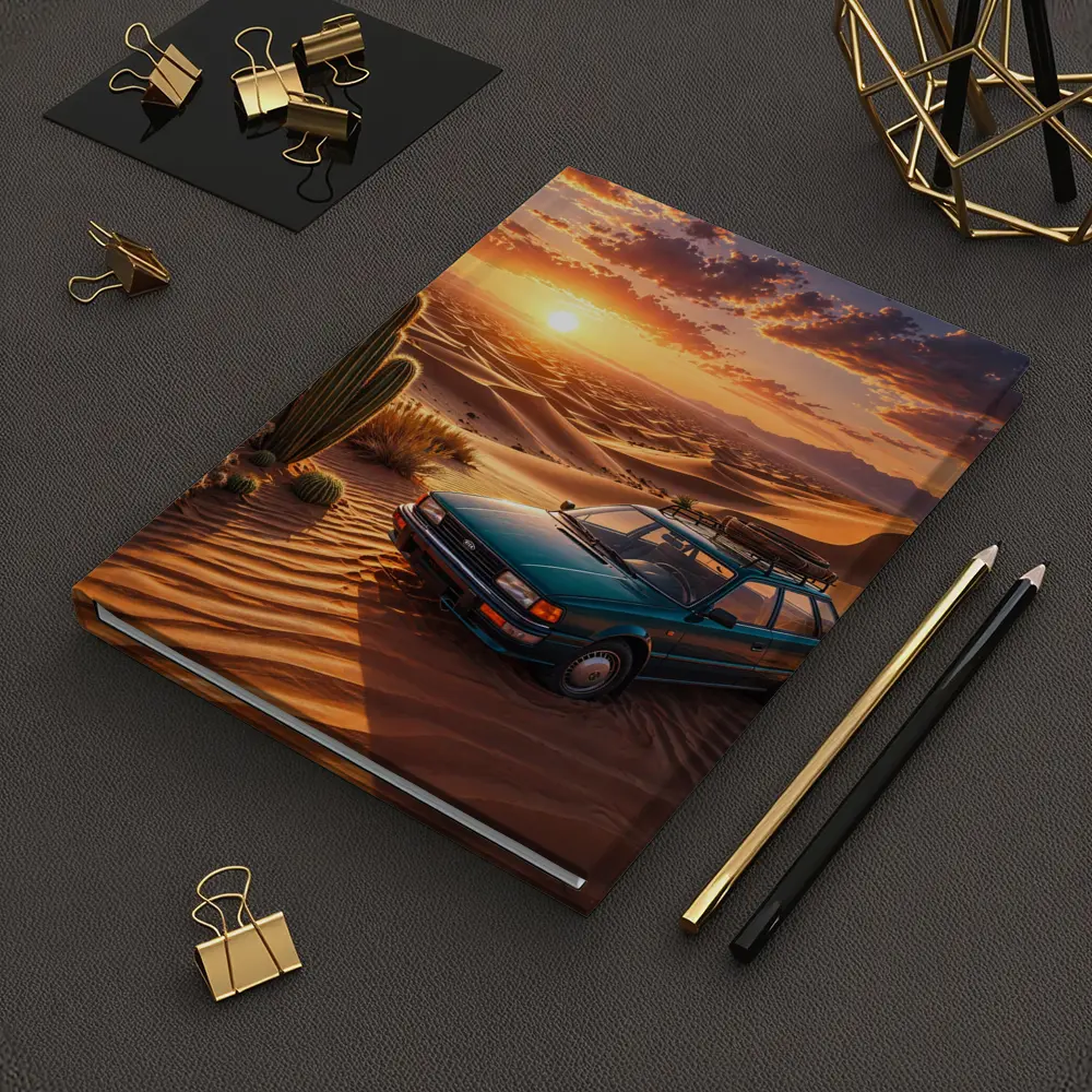 Subaru Wagon Desert Sunset Sand Dunes – Notebooks