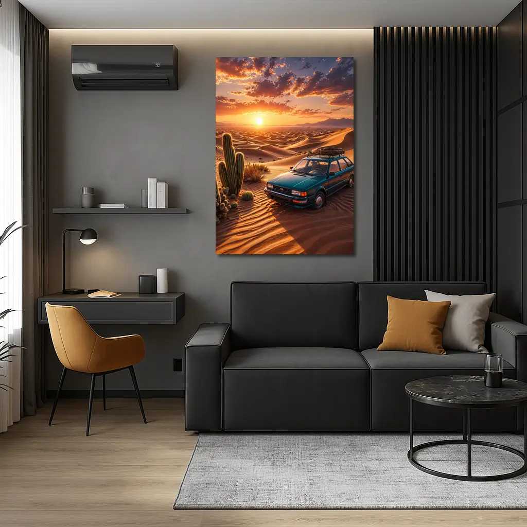 Subaru Wagon Desert Sunset Sand Dunes – Wall Art