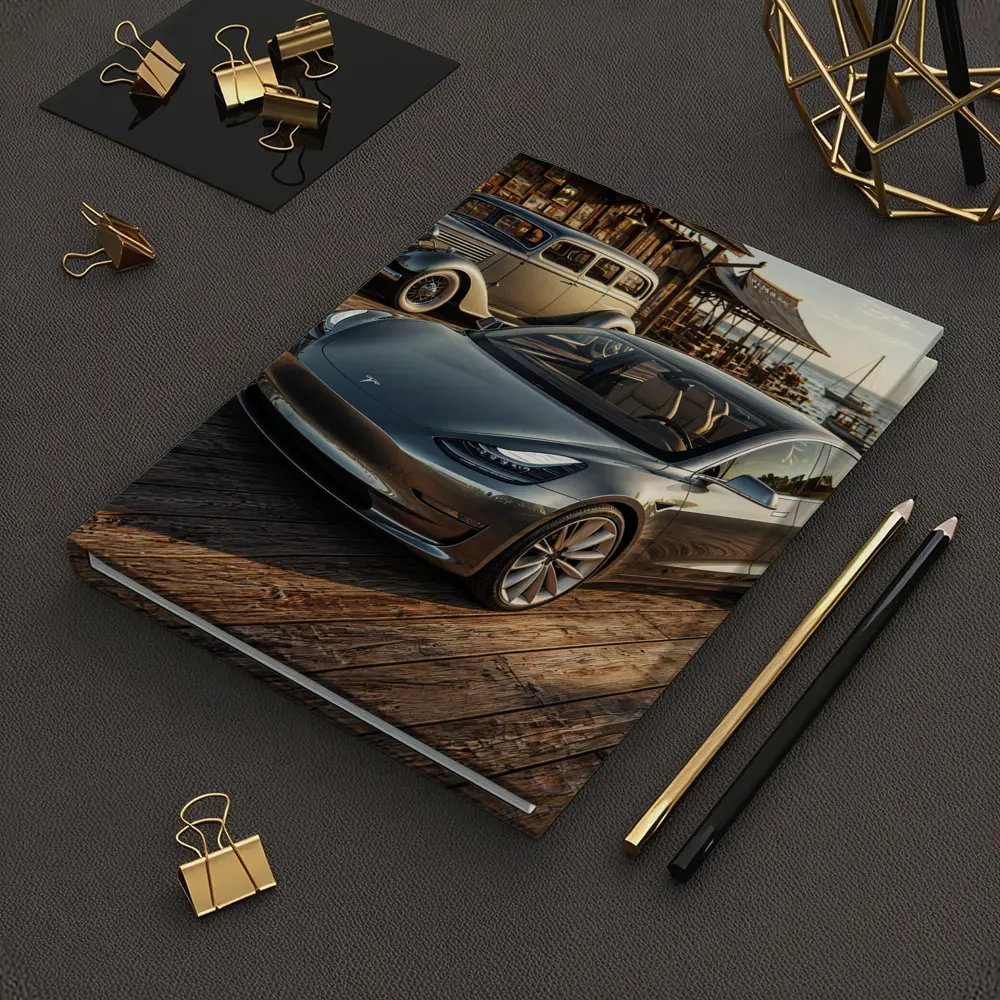 Tesla Model 3 and Vintage Car Dockside – Notebooks