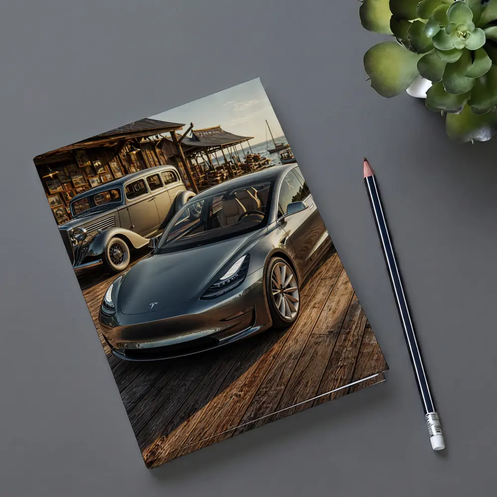 Tesla Model 3 and Vintage Car Dockside – Notebooks