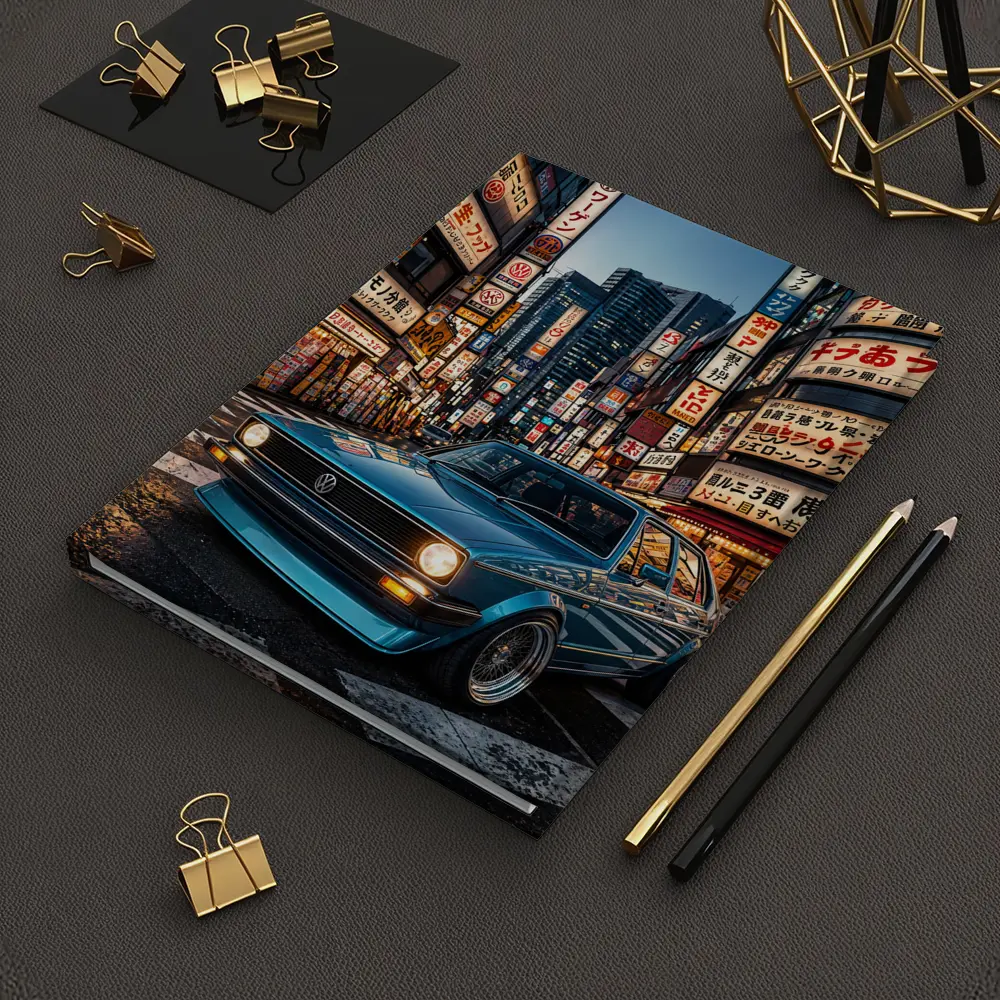 Volkswagen Golf MK1 Tokyo Japan Night Street – Notebooks
