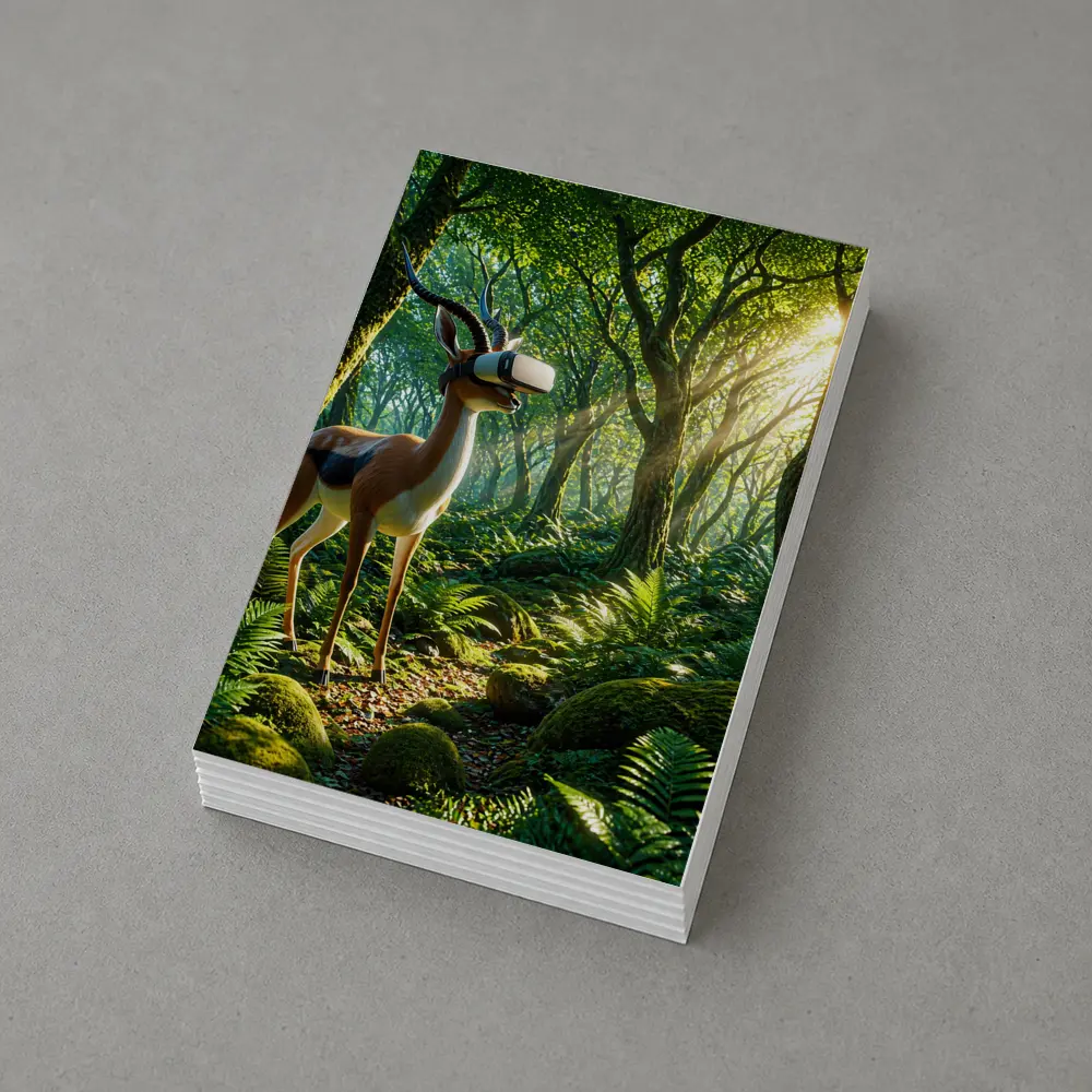 Antelope Wearing VR Headset in Forest – Postcards