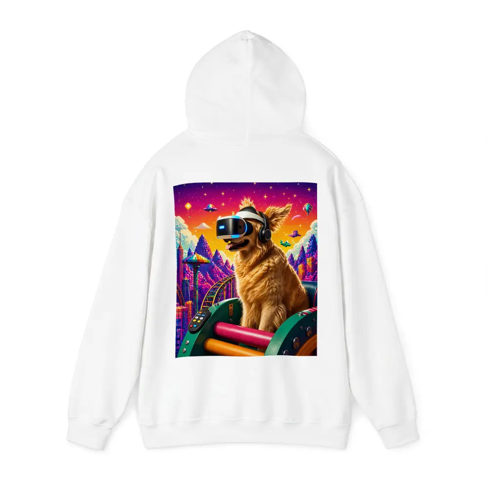 Golden Retriever VR Headset Pixel Gaming World – Hoodies