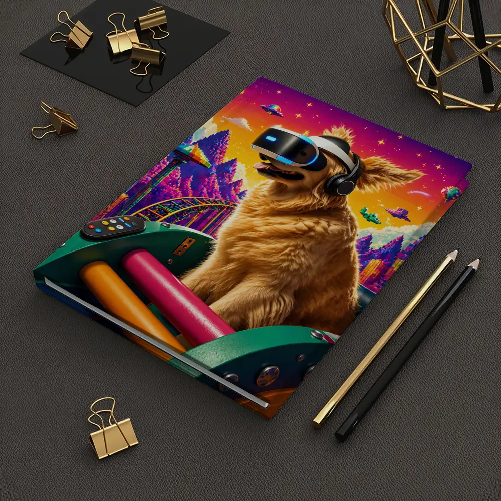 Golden Retriever VR Headset Pixel Gaming World – Notebooks