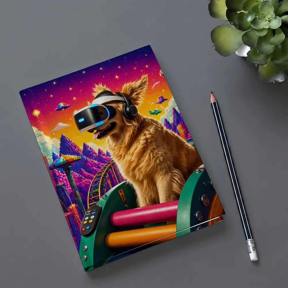 Golden Retriever VR Headset Pixel Gaming World – Notebooks