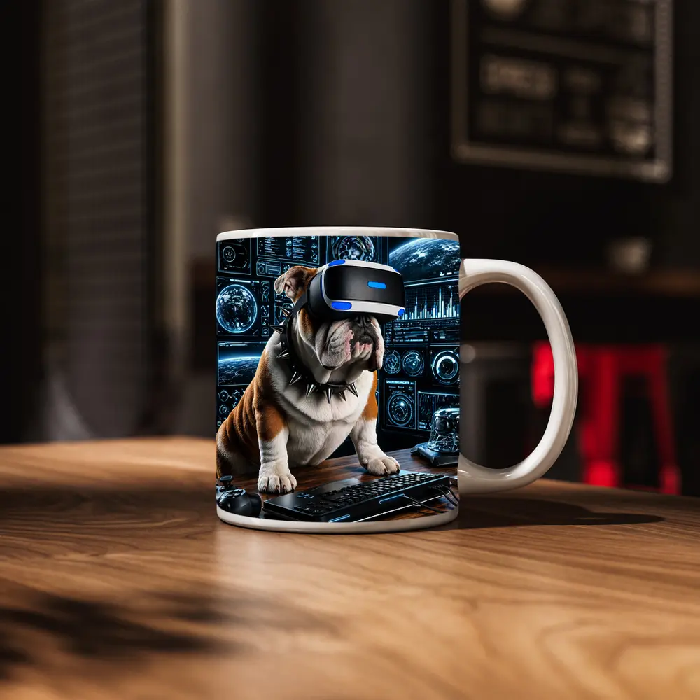 English Bulldog Gaming VR Headset Tech Setup – Mugs