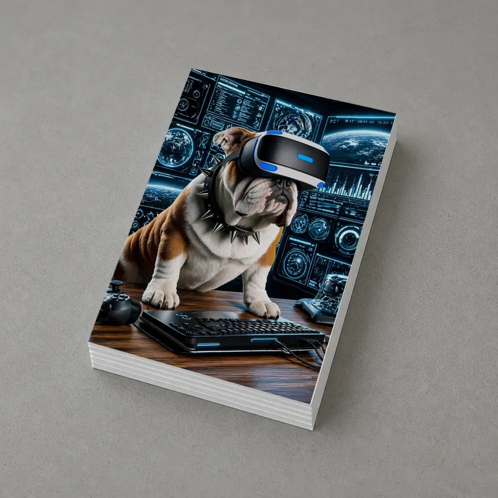 English Bulldog Gaming VR Headset Tech Setup – Postcards