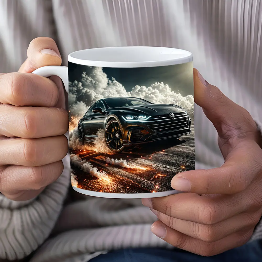 Volkswagen Arteon Drift Smoke Fire Action – Mugs