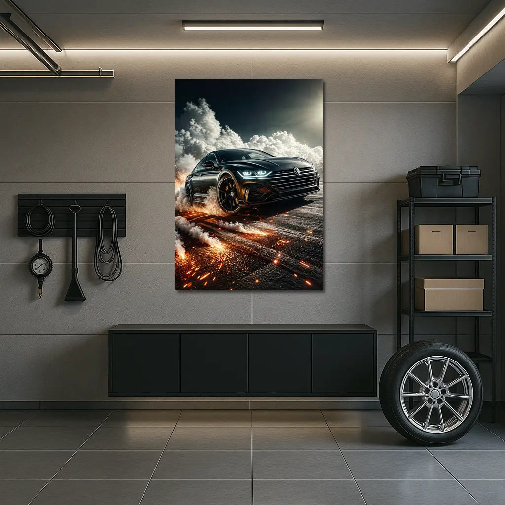 Volkswagen Arteon Drift Smoke Fire Action – Wall Art