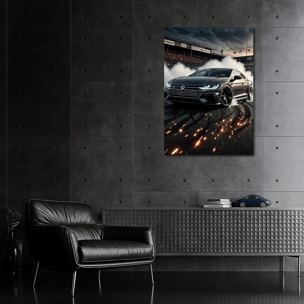 Volkswagen Arteon Drift Racing Track Smoke – Wall Art
