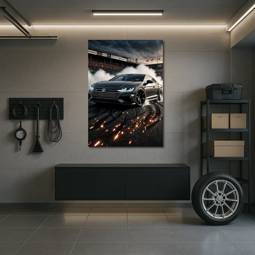 Volkswagen Arteon Drift Racing Track Smoke – Wall Art