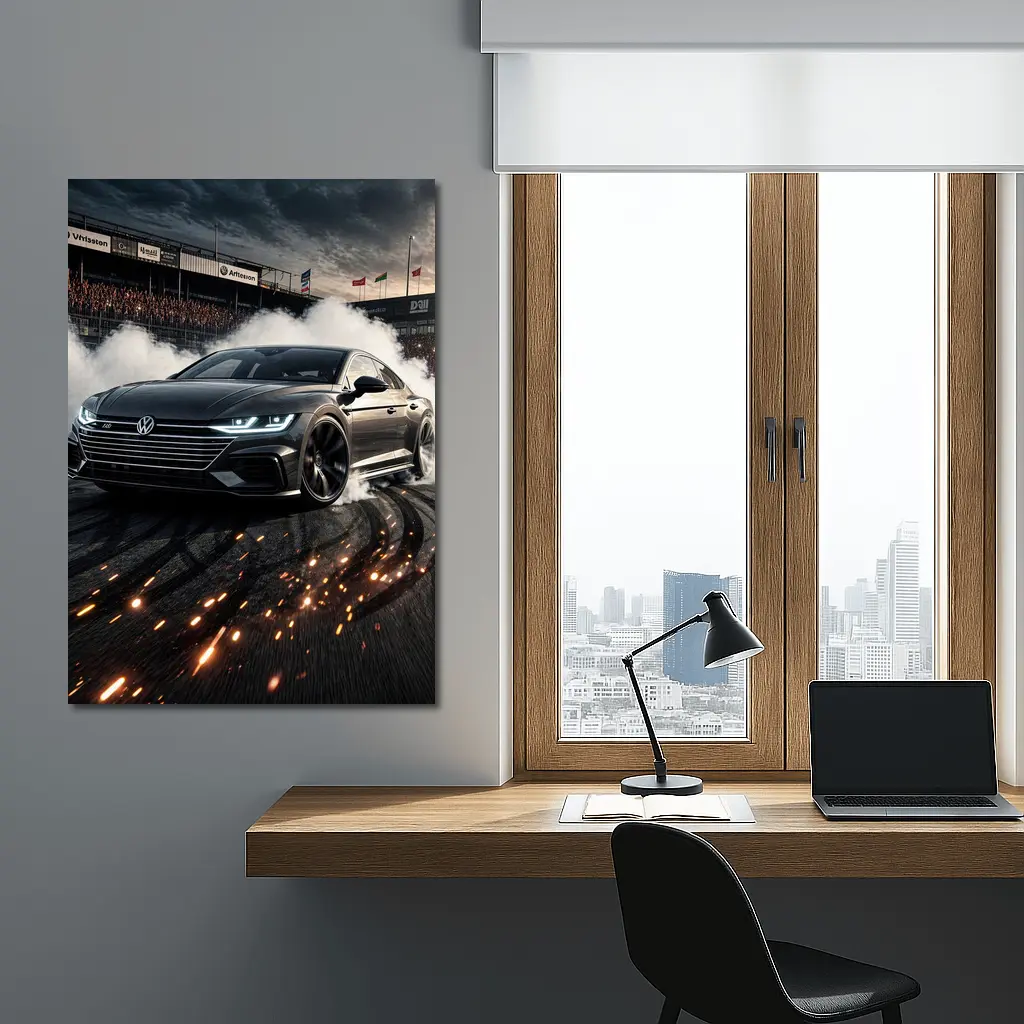 Volkswagen Arteon Drift Racing Track Smoke – Wall Art