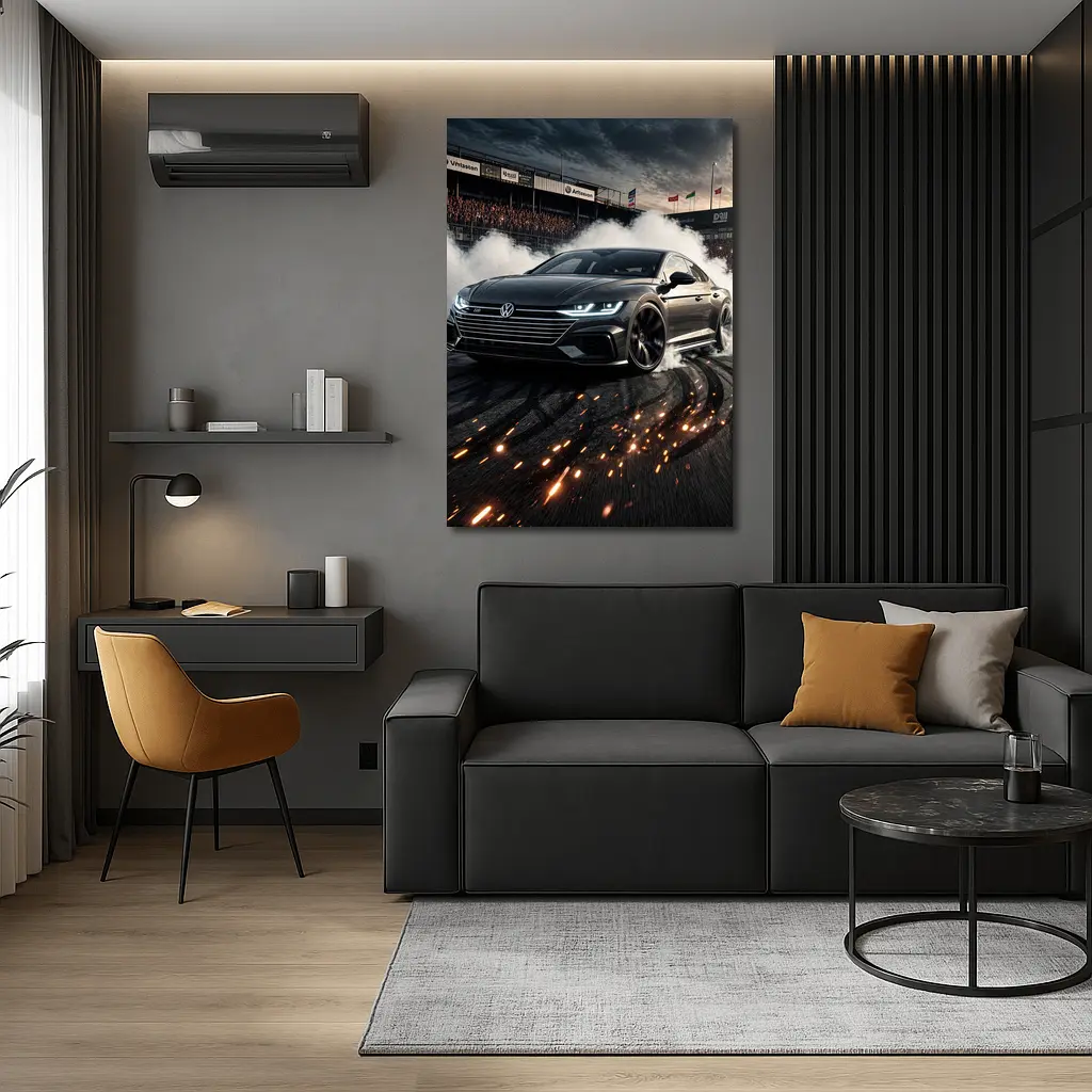 Volkswagen Arteon Drift Racing Track Smoke – Wall Art