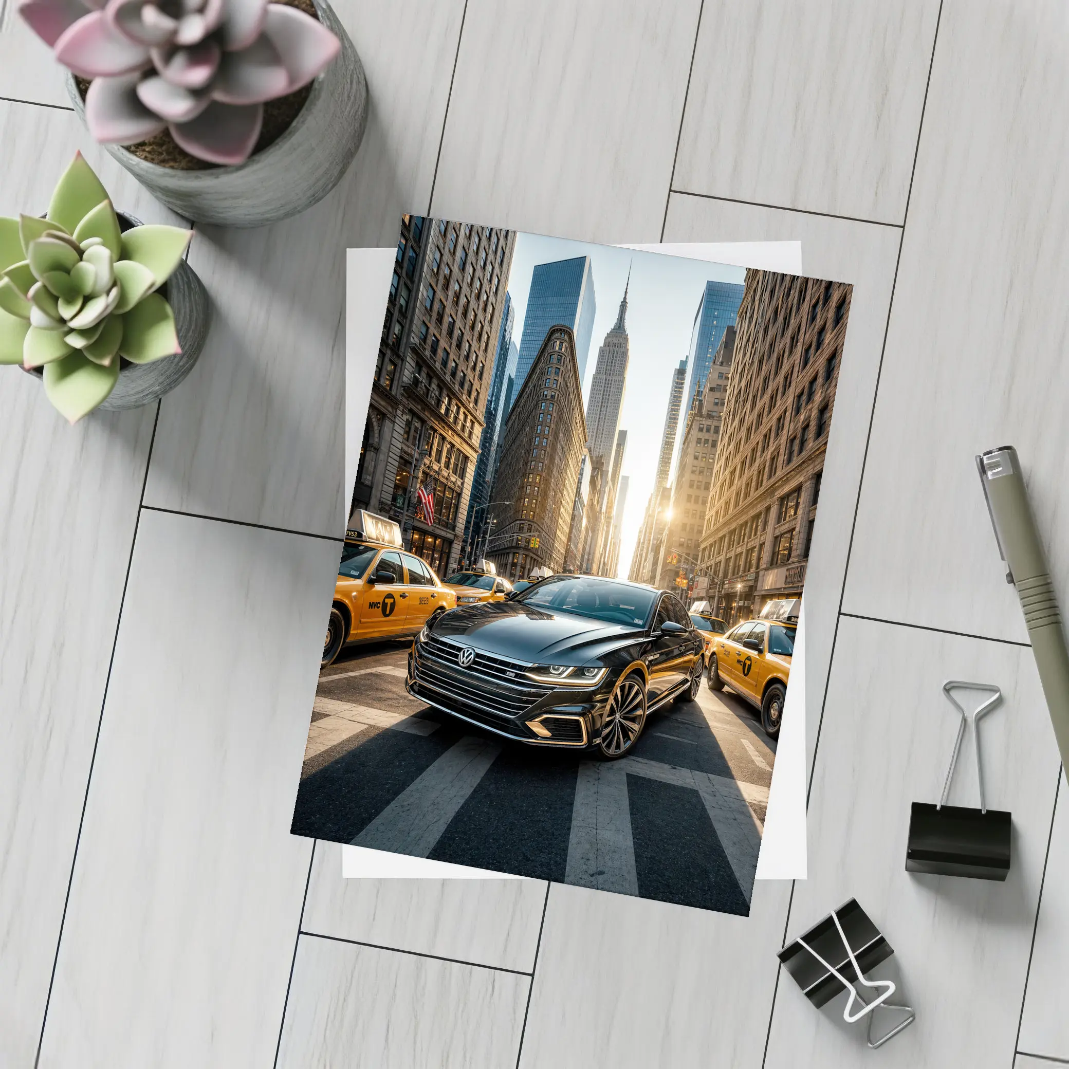 Volkswagen Arteon Black Car New York City – Postcards