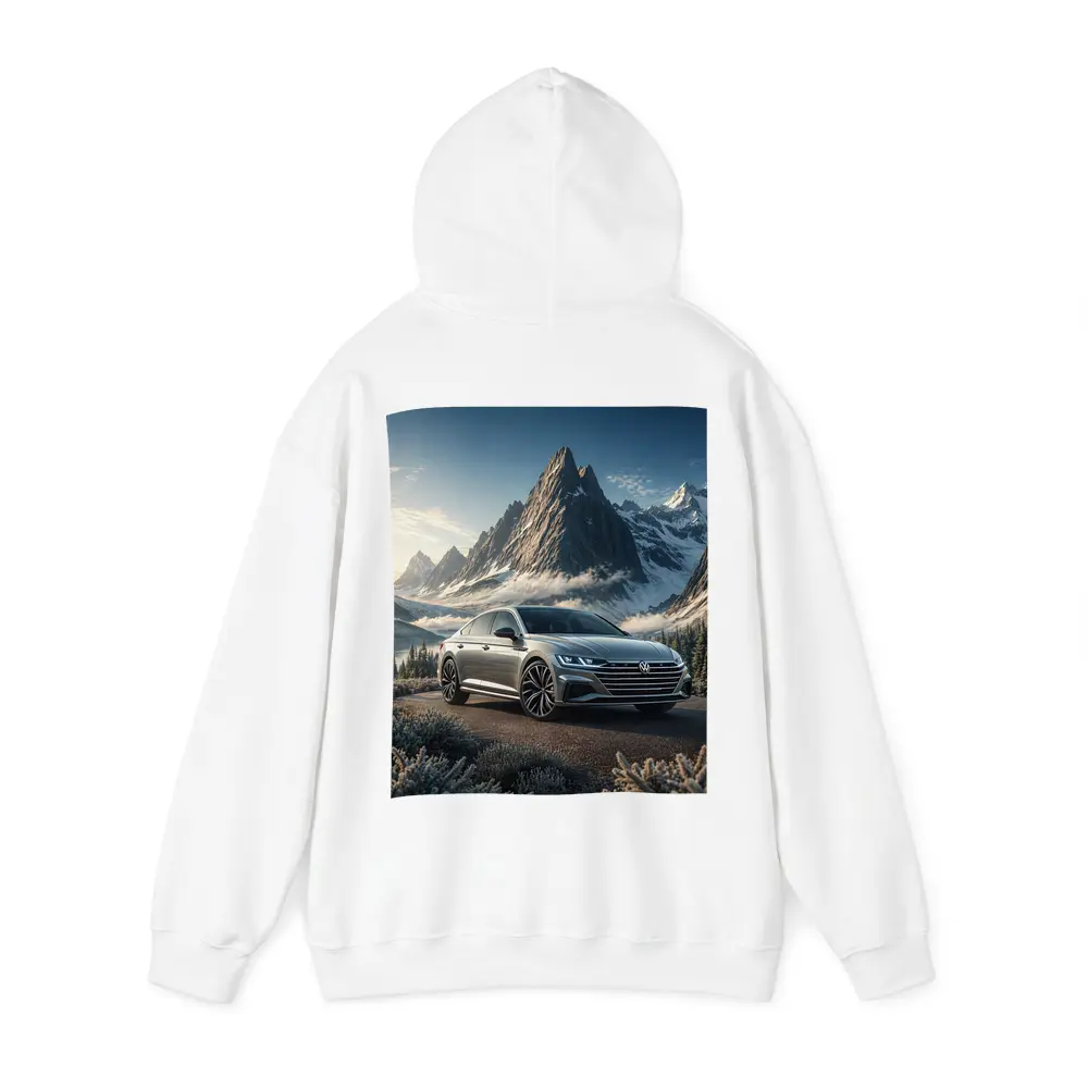 Volkswagen Arteon Silver Sedan Mountain Backdrop – Hoodies