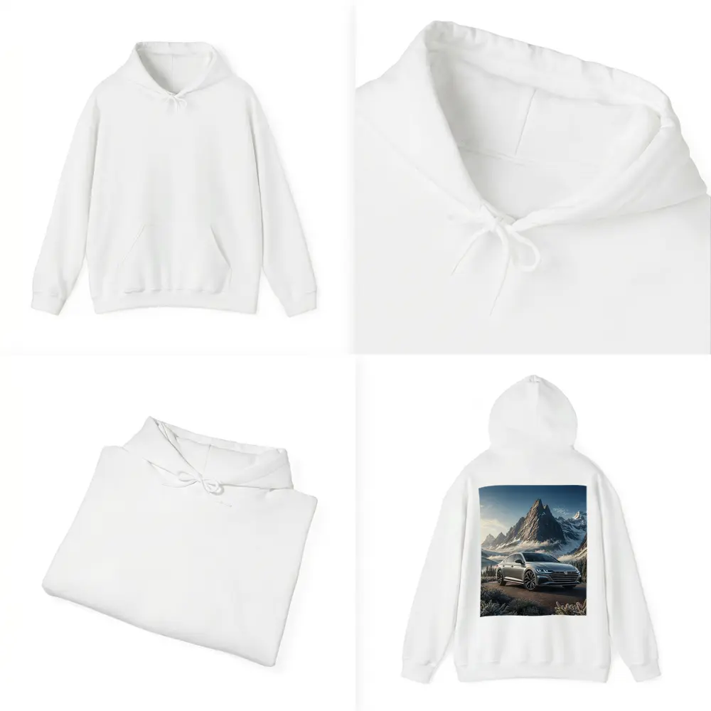 Volkswagen Arteon Silver Sedan Mountain Backdrop – Hoodies