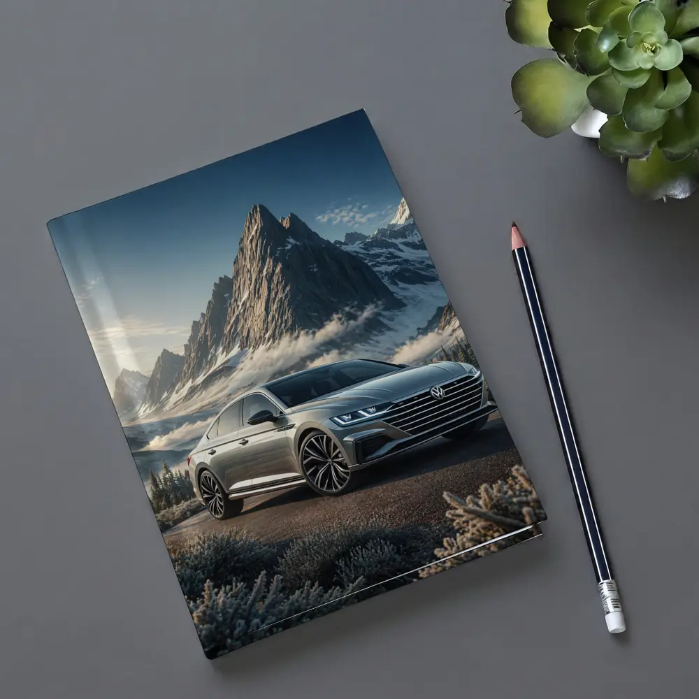 Volkswagen Arteon Silver Sedan Mountain Backdrop – Notebooks
