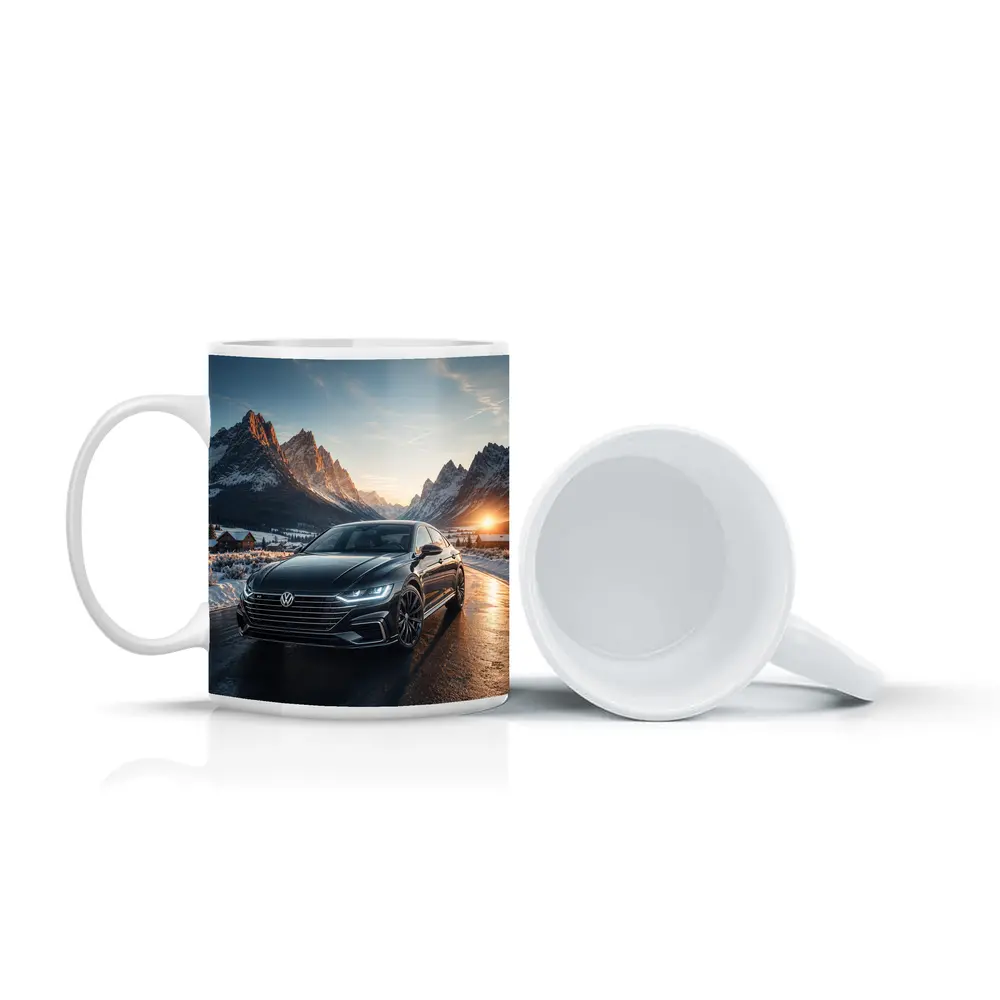 Volkswagen Arteon Winter Mountain Sunset Road – Mugs
