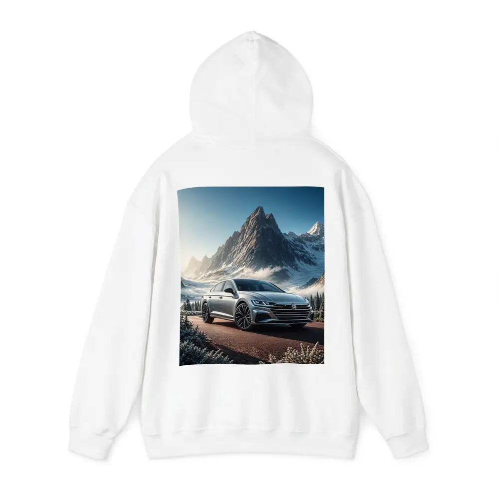 Volkswagen Arteon Silver Car Snowy Mountain – Hoodies