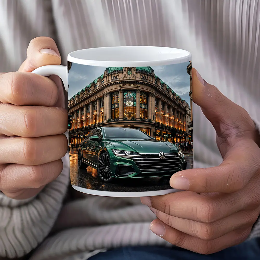 Volkswagen Arteon Green Car London Street – Mugs