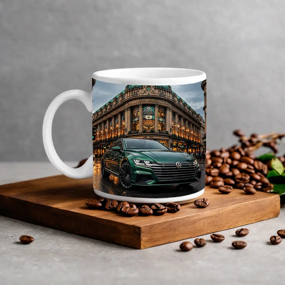 Volkswagen Arteon Green Car London Street – Mugs