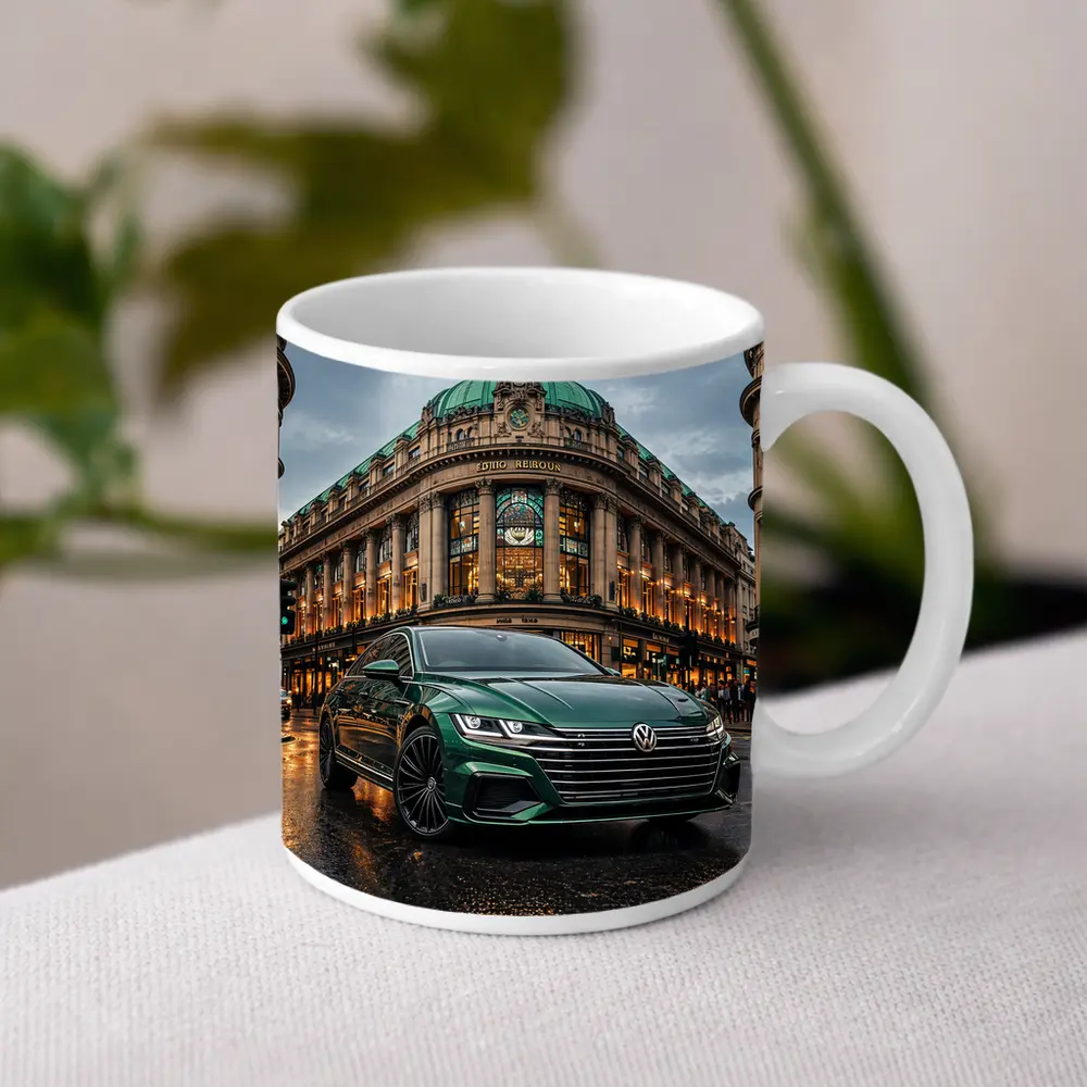 Volkswagen Arteon Green Car London Street – Mugs