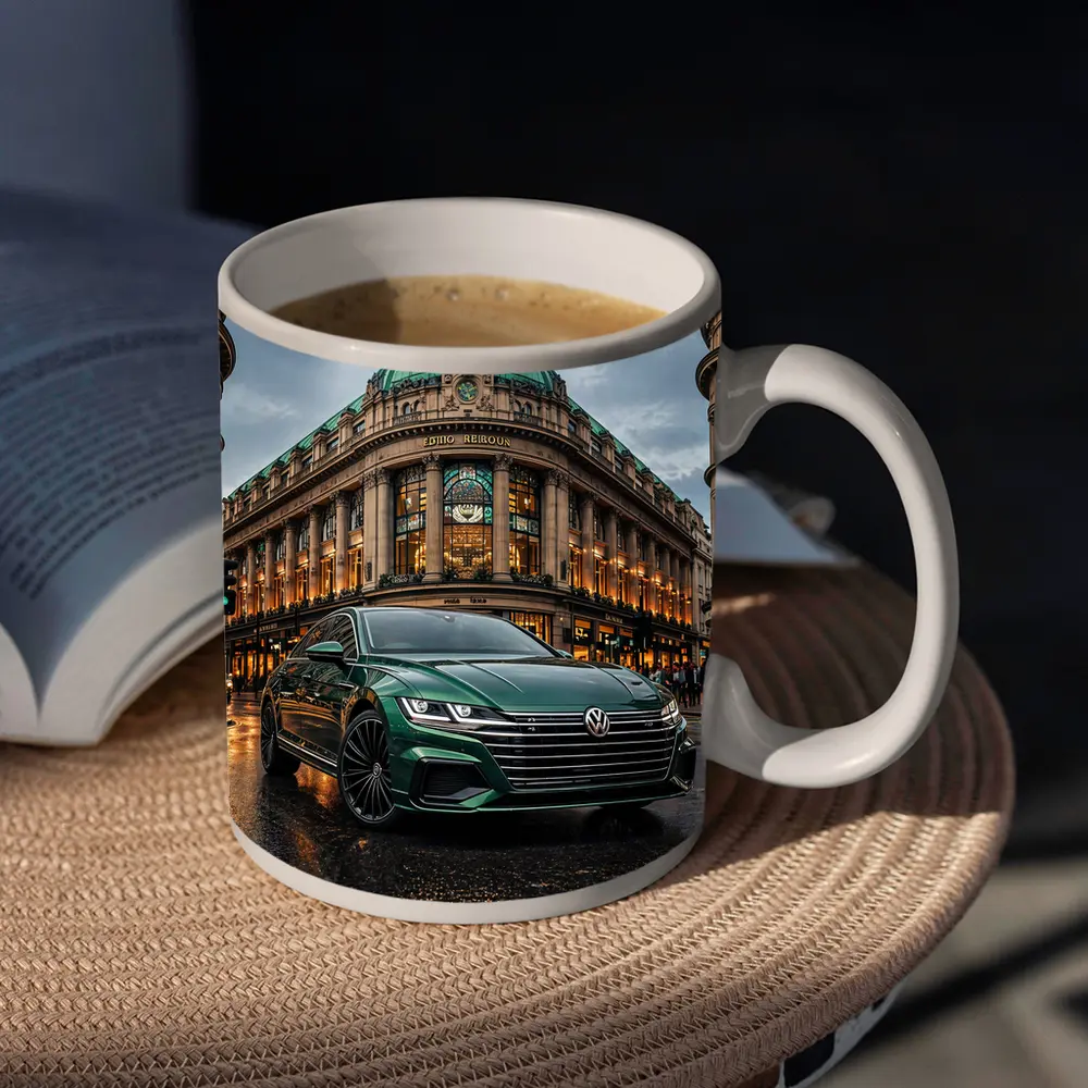 Volkswagen Arteon Green Car London Street – Mugs