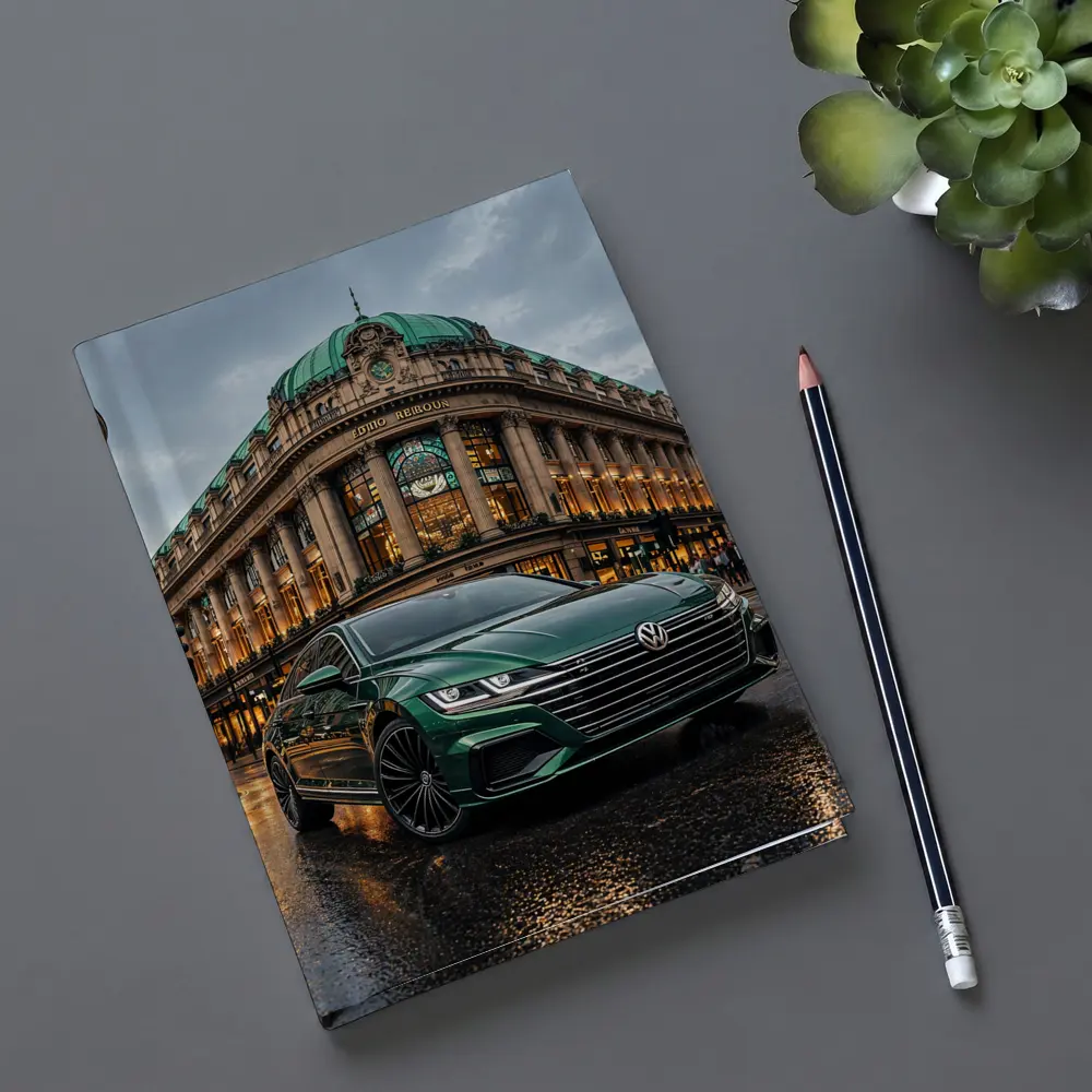 Volkswagen Arteon Green Car London Street – Notebooks
