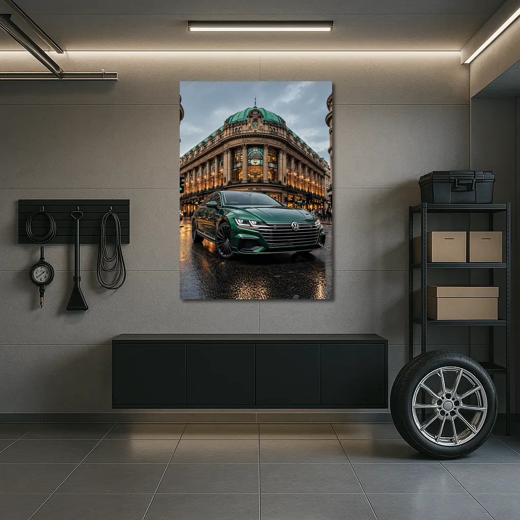 Volkswagen Arteon Green Car London Street – Wall Art