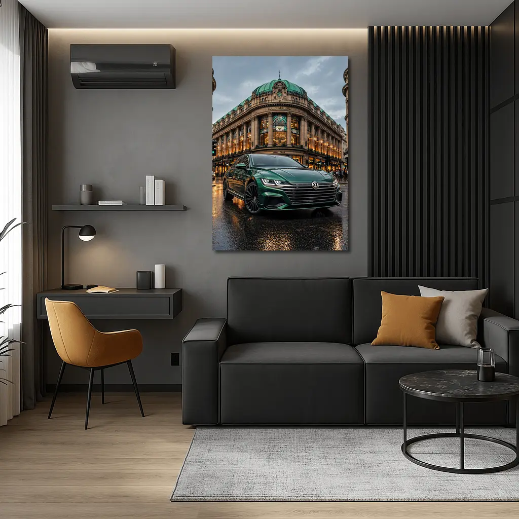 Volkswagen Arteon Green Car London Street – Wall Art