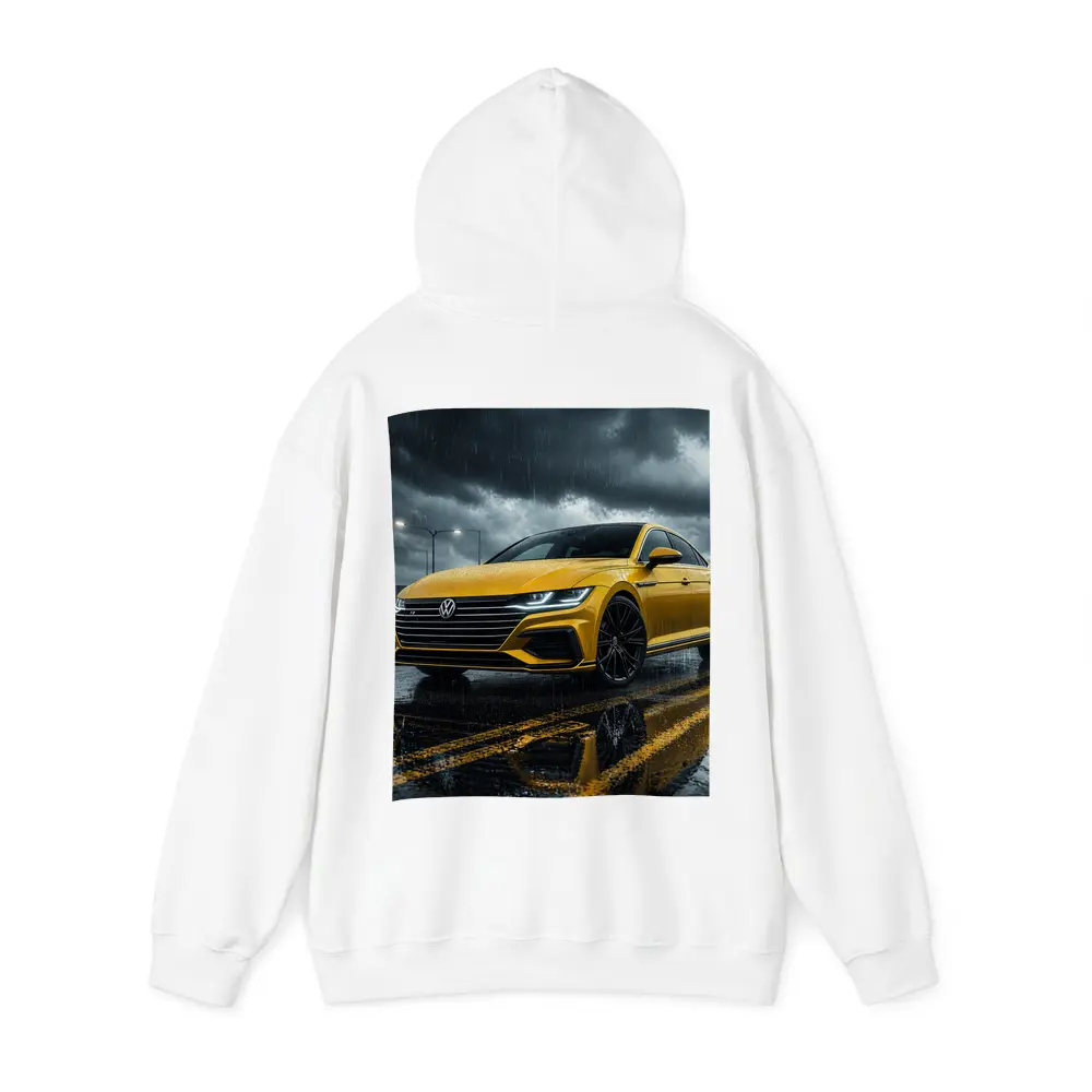 Volkswagen Arteon Yellow in Rainy Storm – Hoodies