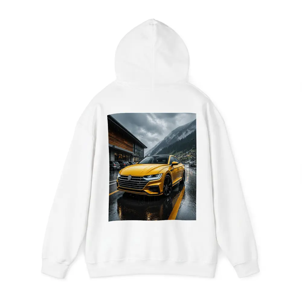 Volkswagen Arteon Yellow Wet Mountain Parking – Hoodies