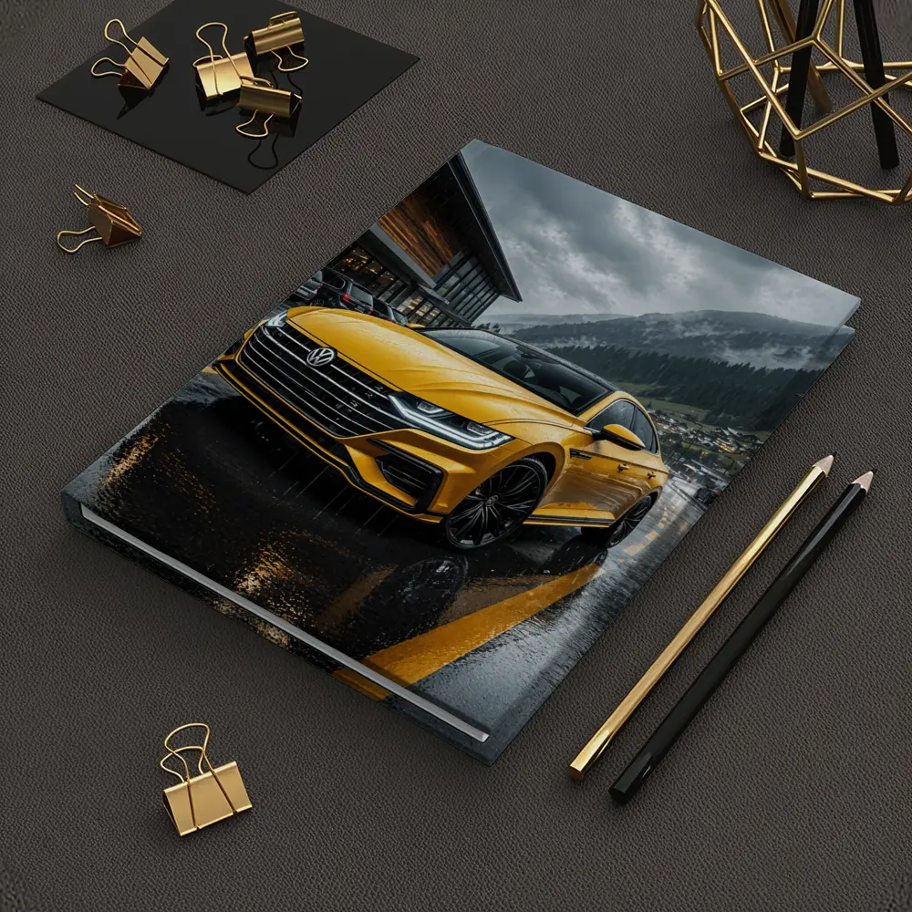 Volkswagen Arteon Yellow Wet Mountain Parking – Notebooks