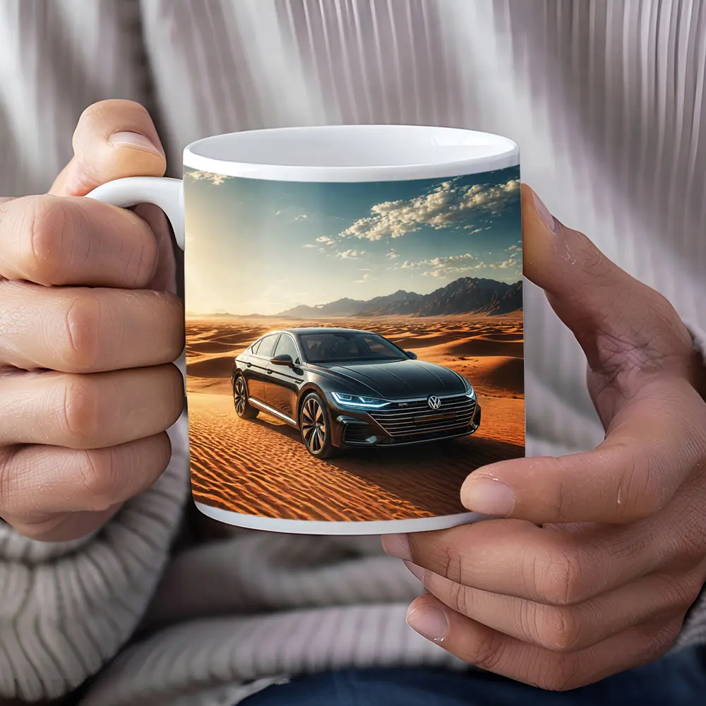 Volkswagen Arteon Sedan Desert Landscape Sunlight – Mugs