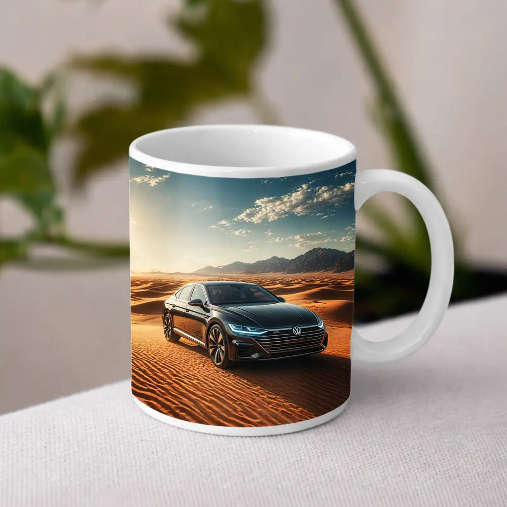 Volkswagen Arteon Sedan Desert Landscape Sunlight – Mugs