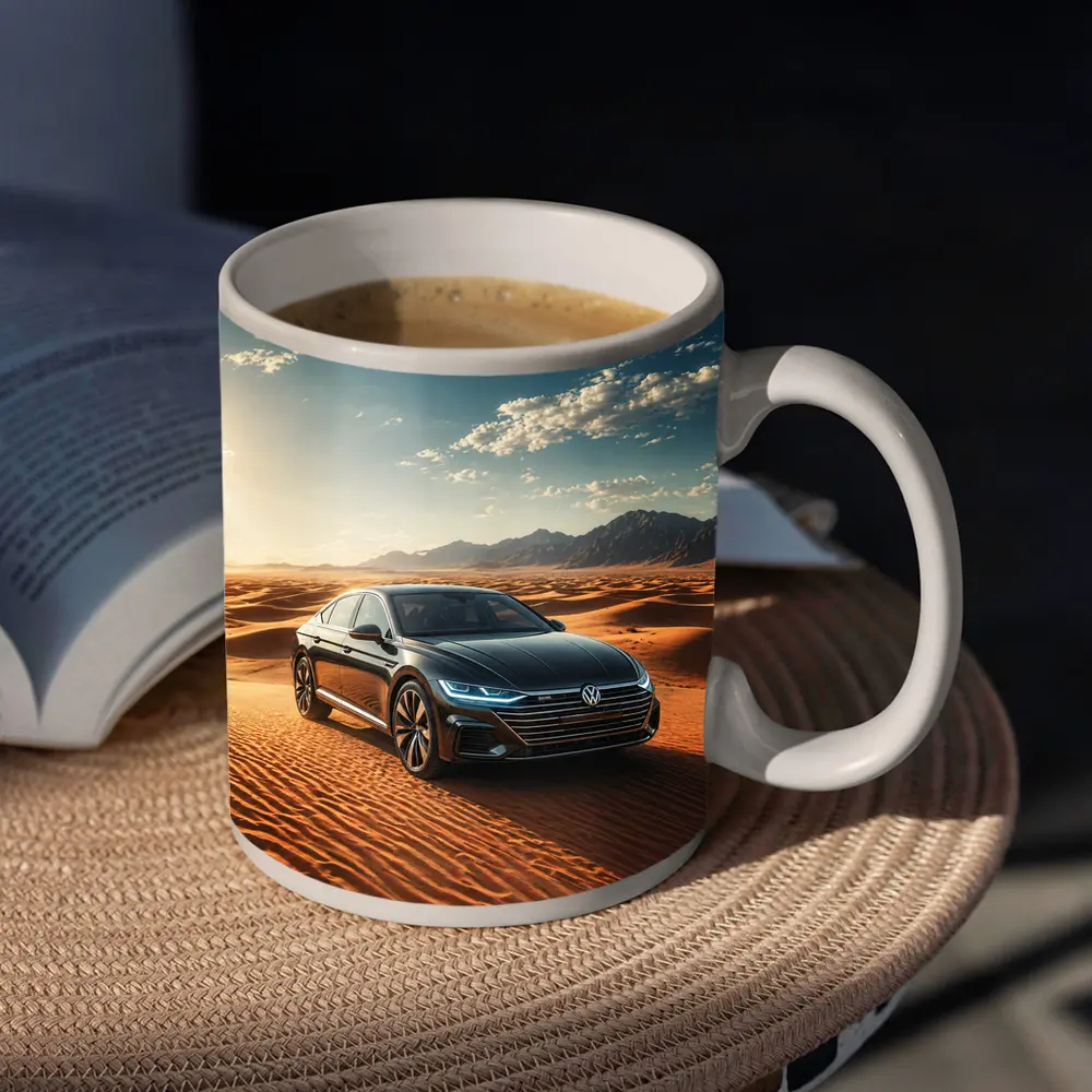 Volkswagen Arteon Sedan Desert Landscape Sunlight – Mugs