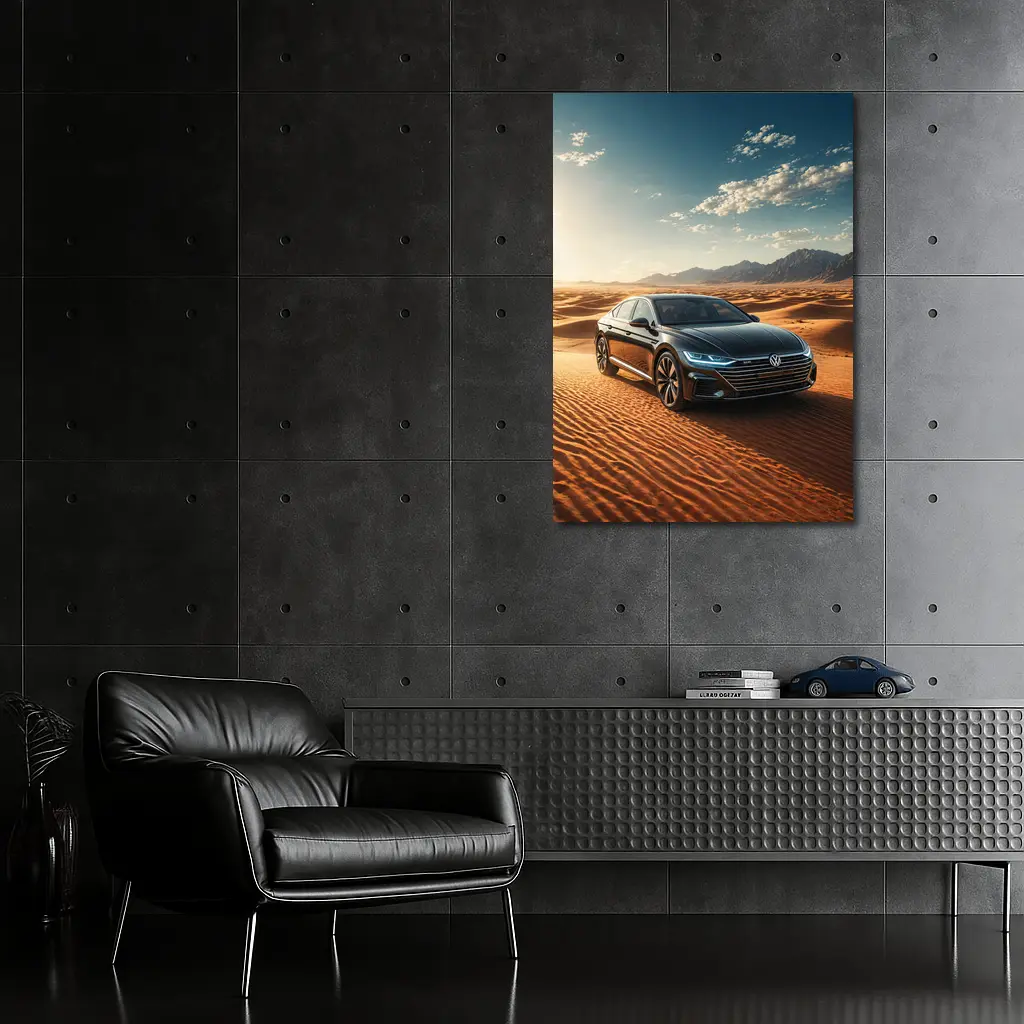 Volkswagen Arteon Sedan Desert Landscape Sunlight – Wall Art