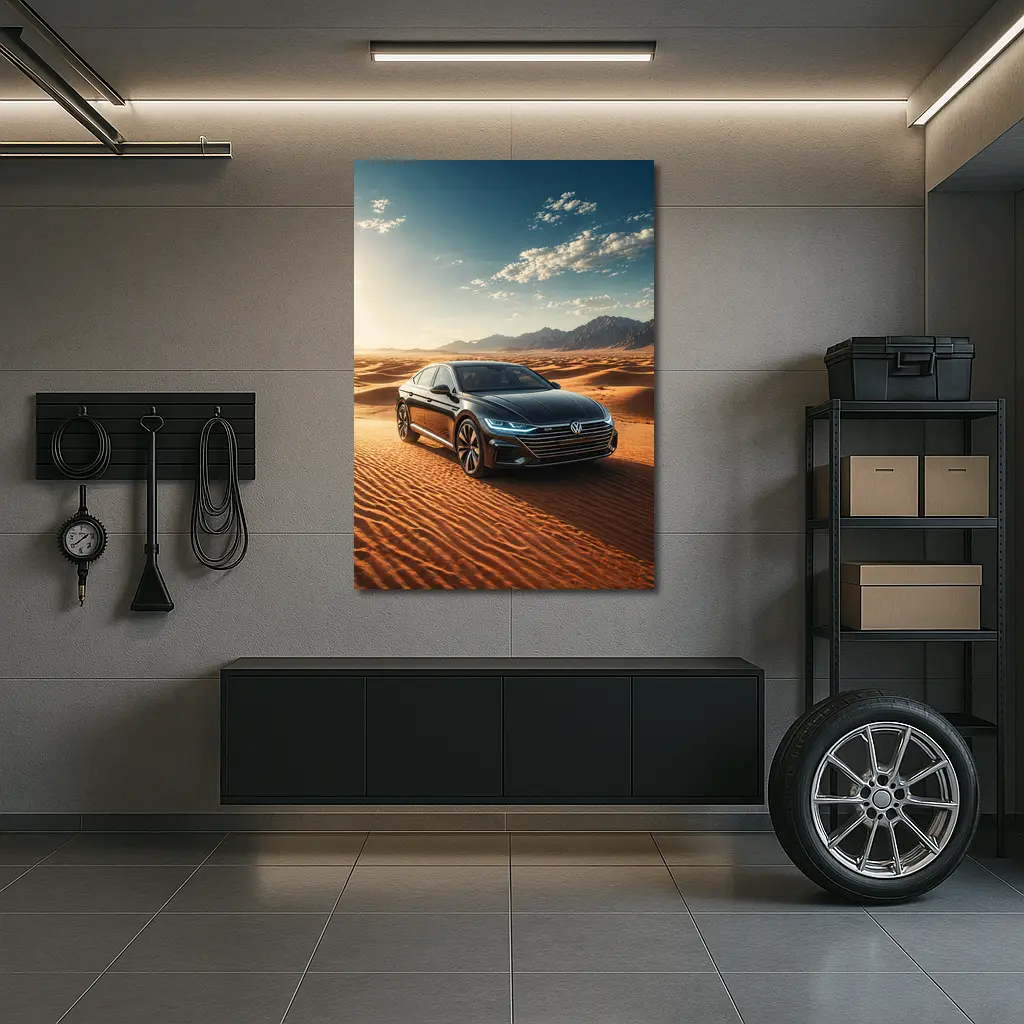 Volkswagen Arteon Sedan Desert Landscape Sunlight – Wall Art