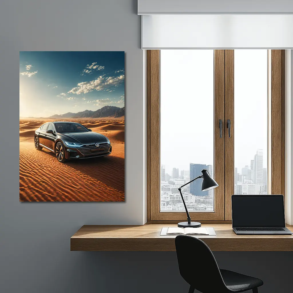 Volkswagen Arteon Sedan Desert Landscape Sunlight – Wall Art