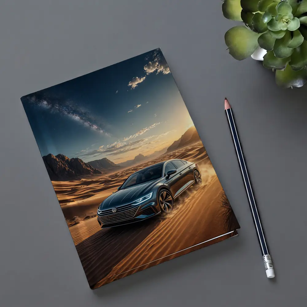 Volkswagen Arteon Driving Through Desert Landscape – Notebooks