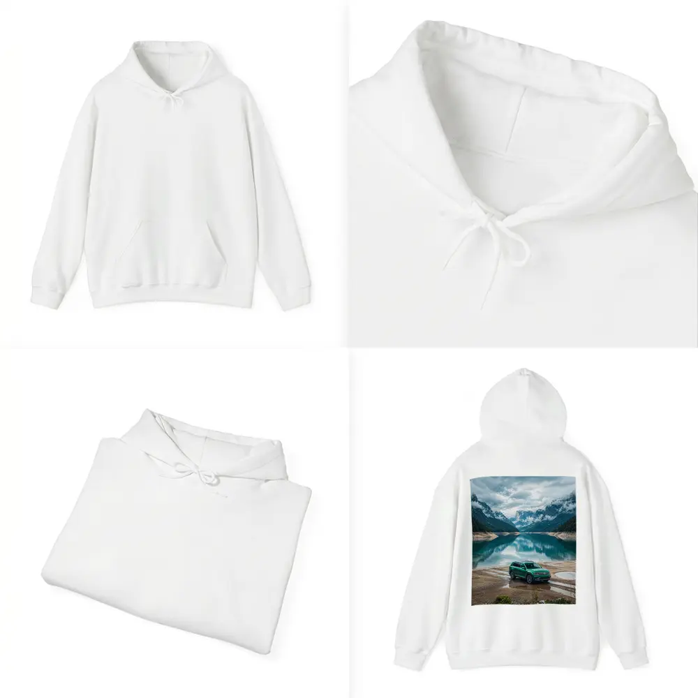 Volkswagen Tiguan Green SUV Mountain Lake – Hoodies