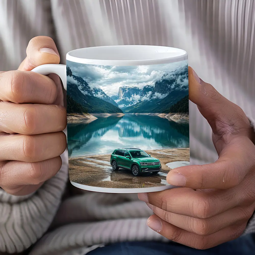 Volkswagen Tiguan Green SUV Mountain Lake – Mugs