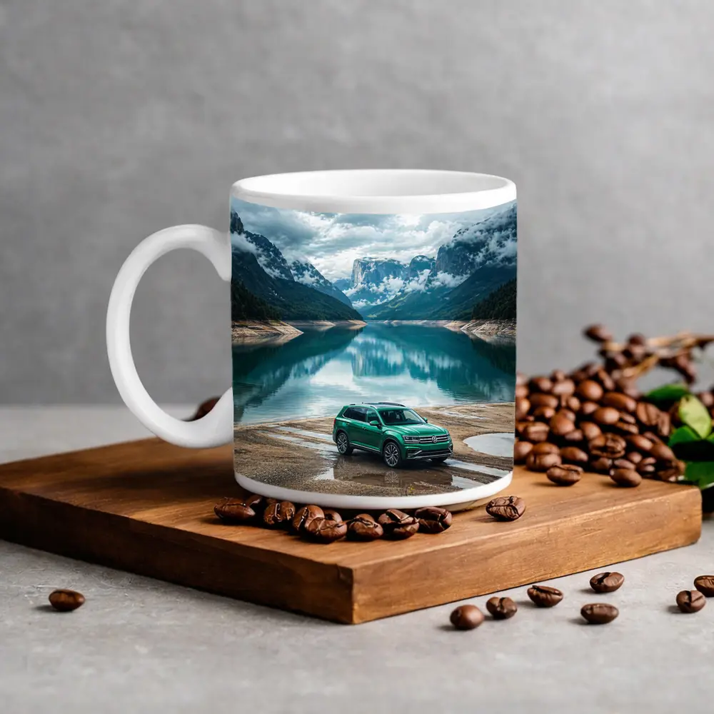 Volkswagen Tiguan Green SUV Mountain Lake – Mugs
