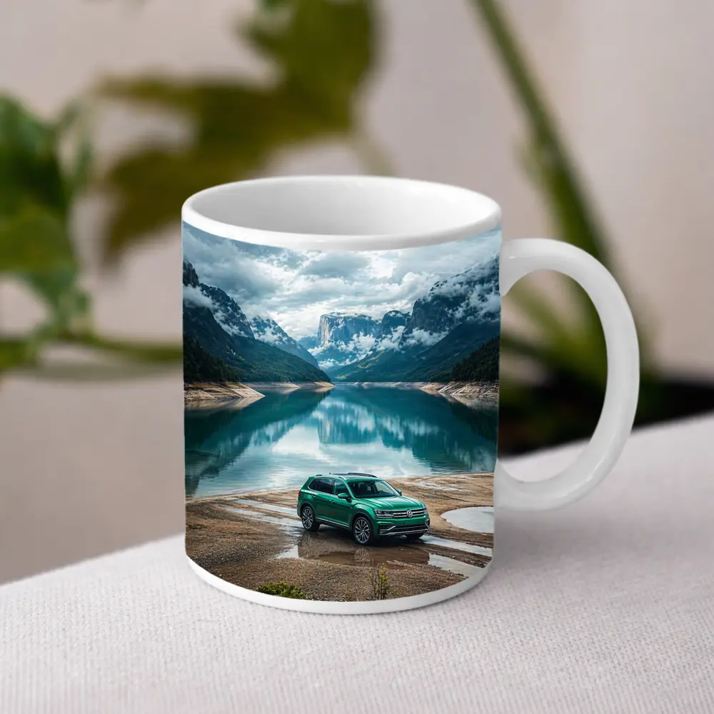 Volkswagen Tiguan Green SUV Mountain Lake – Mugs