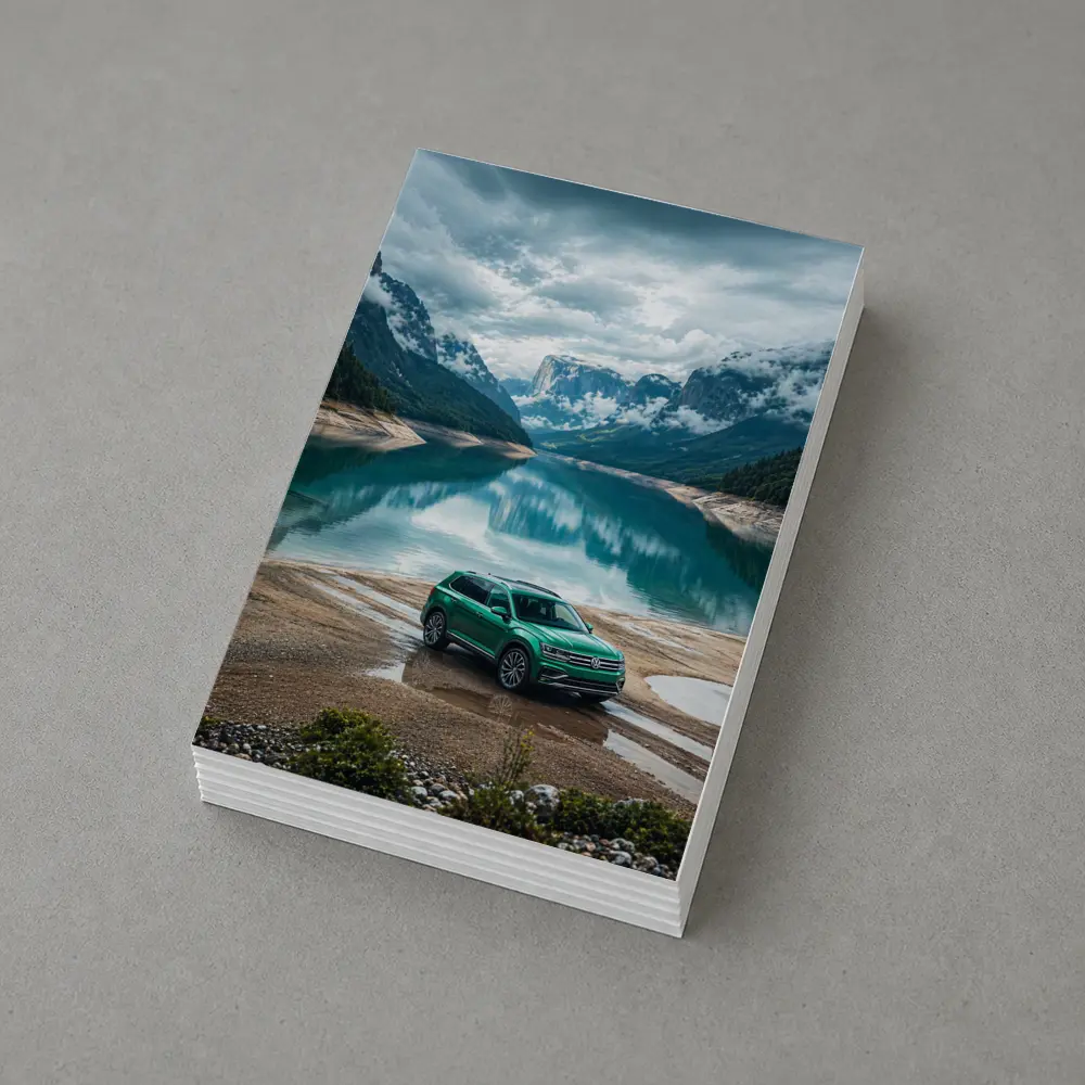 Volkswagen Tiguan Green SUV Mountain Lake – Postcards