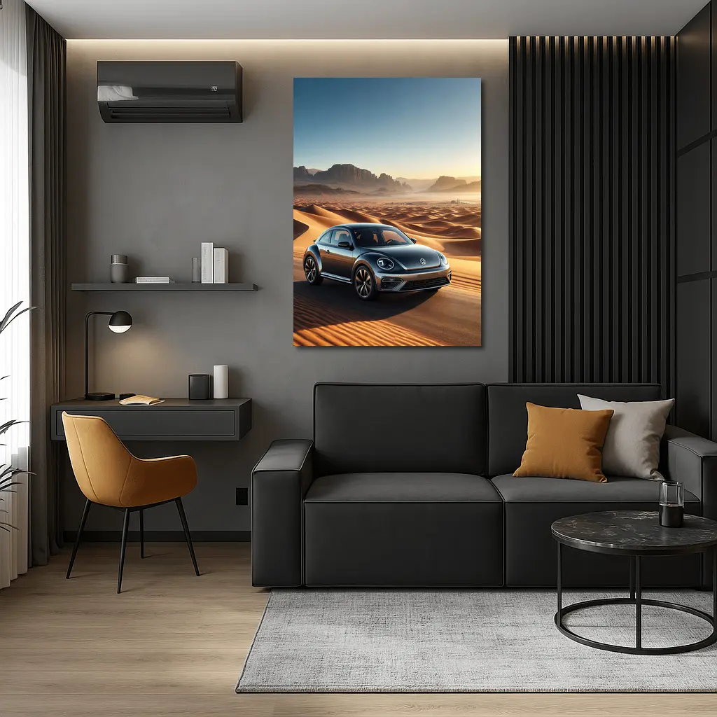 Volkswagen Beetle Desert Dunes Drive – Wall Art