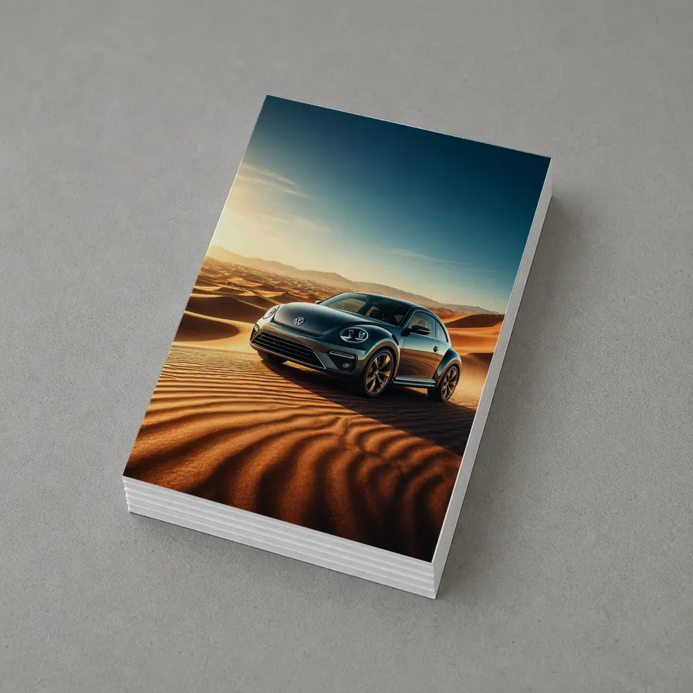 Volkswagen Beetle Desert Dunes Sunset Drive – Postcards